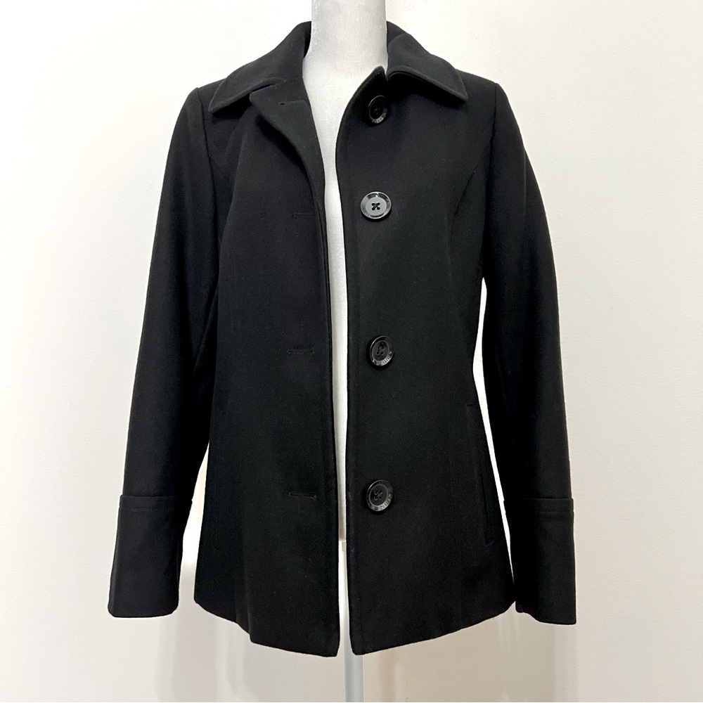 Nautica Black Wool Blend Coat - Picture 3 of 12